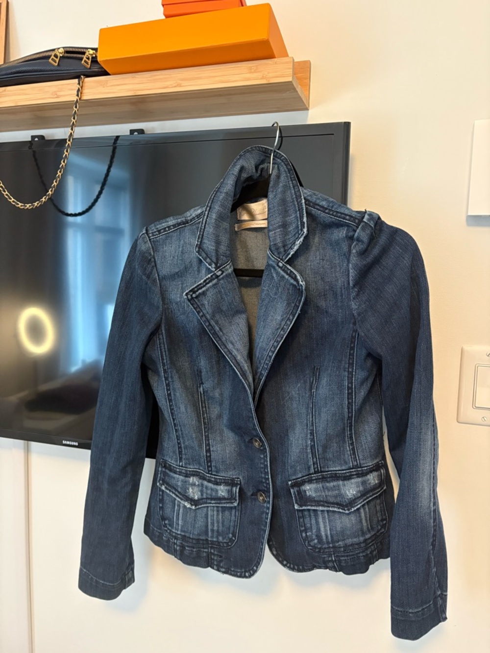 Denim Blazer Jacket - Blue
